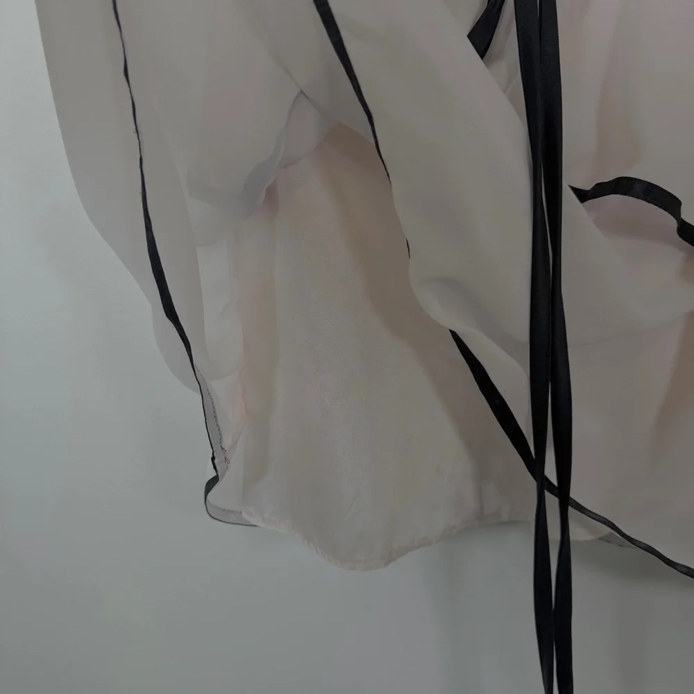 Jessica McClintock - Black and Light Pink Tiered Dress - Picture 8 of 12